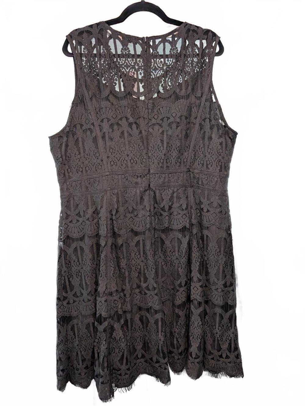 NWT Sleeveless Black Lace Dress - 3X